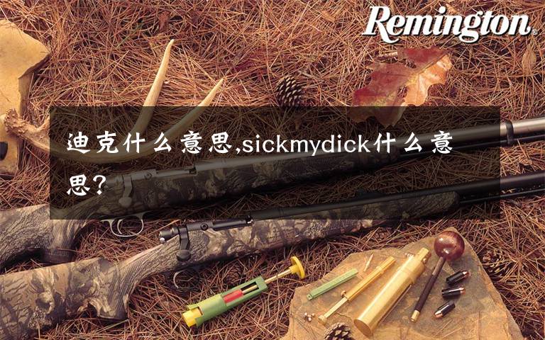 迪克什么意思,sickmydick什么意思？