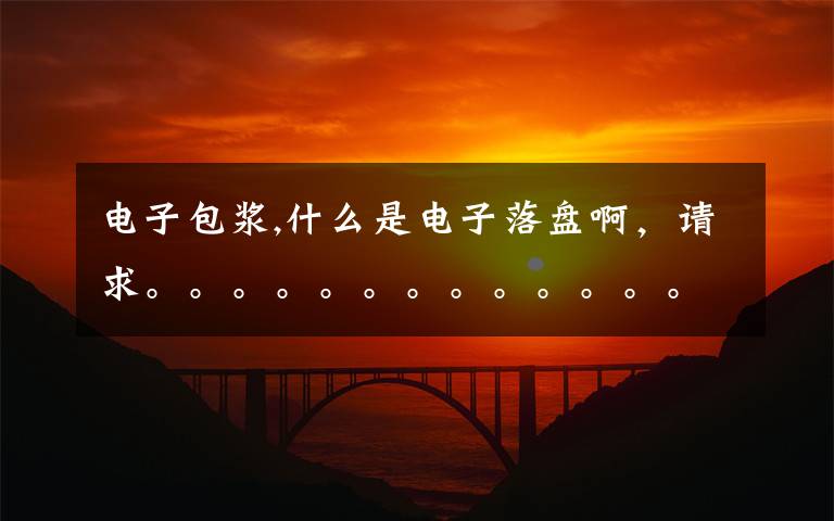 電子包漿,什么是電子落盤啊，請(qǐng)求。。。。。。。。。。。。。。。。。