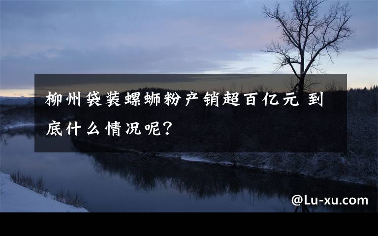 柳州袋裝螺螄粉產(chǎn)銷超百億元 到底什么情況呢？