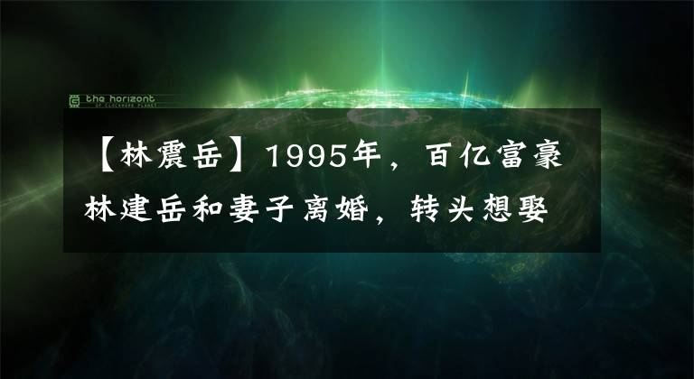 【林震岳】1995年，百億富豪林建岳和妻子離婚，轉頭想娶王祖賢，為啥沒成功