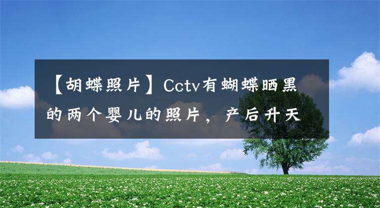 【胡蝶照片】Cctv有蝴蝶曬黑的兩個(gè)嬰兒的照片，產(chǎn)后升天CCTV變化很大，小女兒像陸川一樣圓。