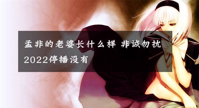 孟非的老婆長(zhǎng)什么樣 非誠(chéng)勿擾2022停播沒有