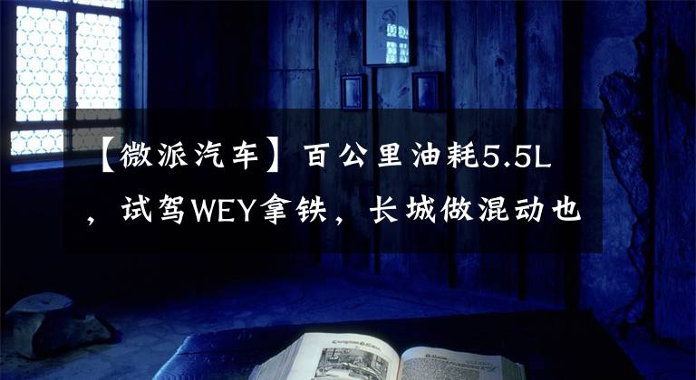 【微派汽車】百公里油耗5.5L，試駕WEY拿鐵，長(zhǎng)城做混動(dòng)也這么強(qiáng)