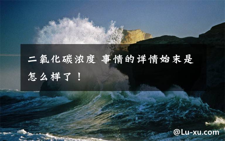 二氧化碳濃度 事情的詳情始末是怎么樣了！