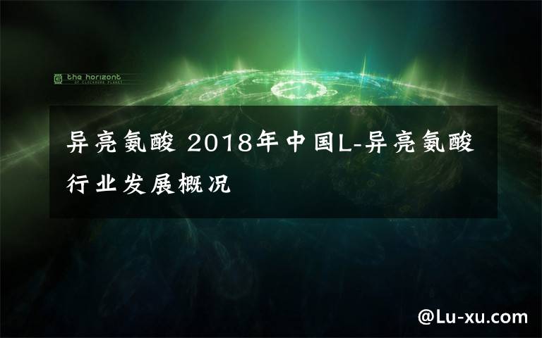 異亮氨酸 2018年中國(guó)L-異亮氨酸行業(yè)發(fā)展概況