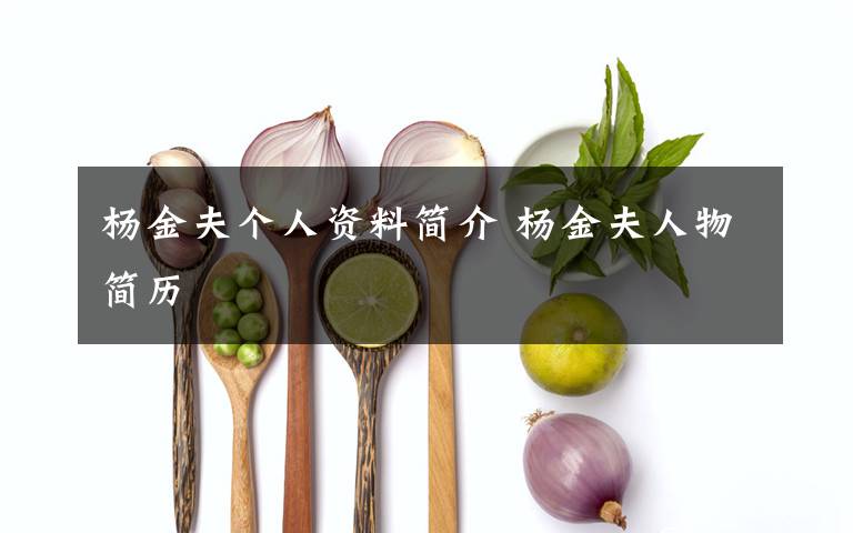 楊金夫個(gè)人資料簡(jiǎn)介 楊金夫人物簡(jiǎn)歷