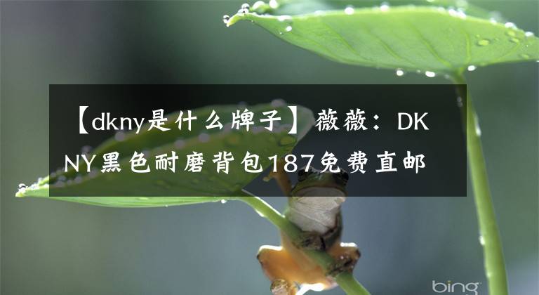 【dkny是什么牌子】薇薇：DKNY黑色耐磨背包187免費直郵