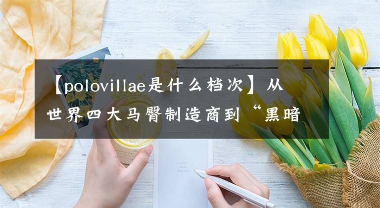 【polovillae是什么檔次】從世界四大馬臀制造商到“黑暗”運動鞋。