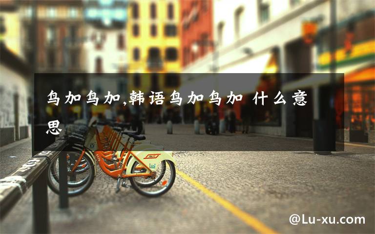 鳥(niǎo)加鳥(niǎo)加,韓語(yǔ)鳥(niǎo)加鳥(niǎo)加 什么意思