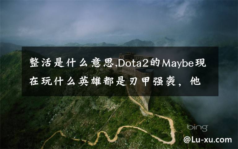 整活是什么意思,Dota2的Maybe現(xiàn)在玩什么英雄都是刃甲強(qiáng)襲，他這樣是不是在