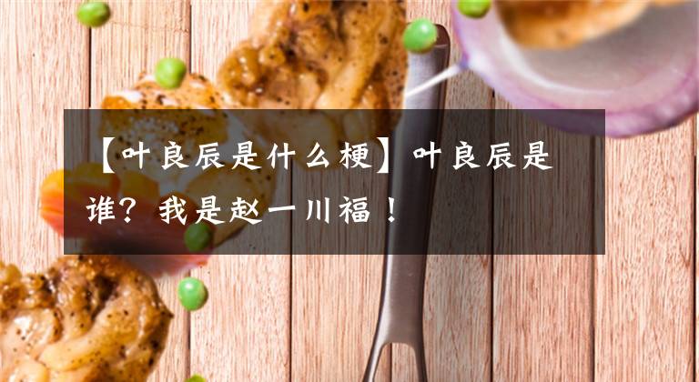 【葉良辰是什么梗】葉良辰是誰(shuí)？我是趙一川福！