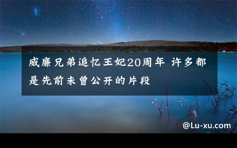 威廉兄弟追憶王妃20周年 許多都是先前未曾公開的片段