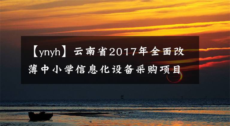 【ynyh】云南省2017年全面改薄中小學(xué)信息化設(shè)備采購項(xiàng)目(C10包）中標(biāo)公示更正公告