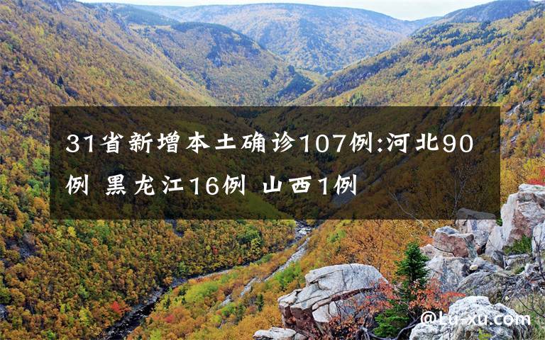 31省新增本土確診107例:河北90例 黑龍江16例 山西1例