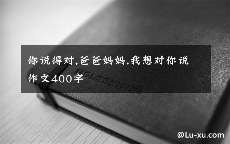 你說得對(duì),爸爸媽媽,我想對(duì)你說作文400字