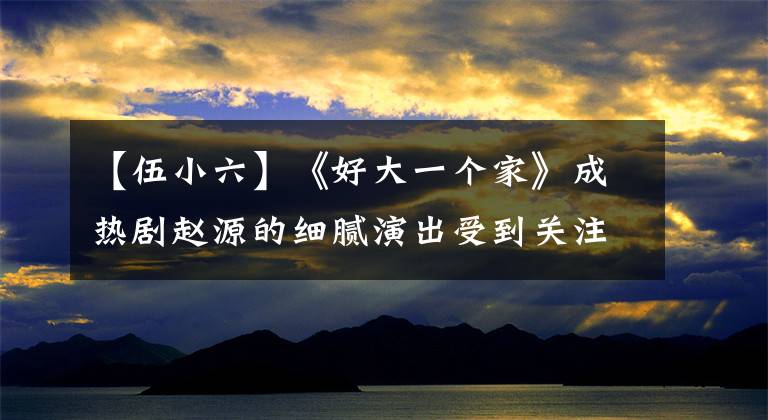 【伍小六】《好大一個家》成熱劇趙源的細膩演出受到關(guān)注