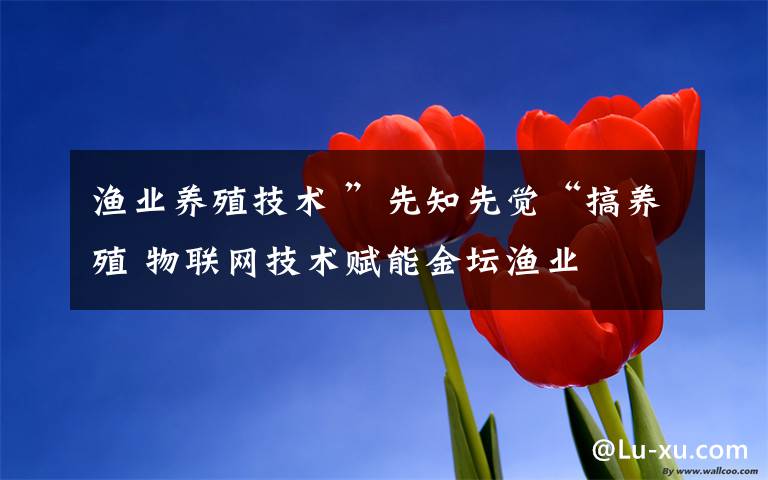 漁業(yè)養(yǎng)殖技術(shù) ”先知先覺“搞養(yǎng)殖 物聯(lián)網(wǎng)技術(shù)賦能金壇漁業(yè)