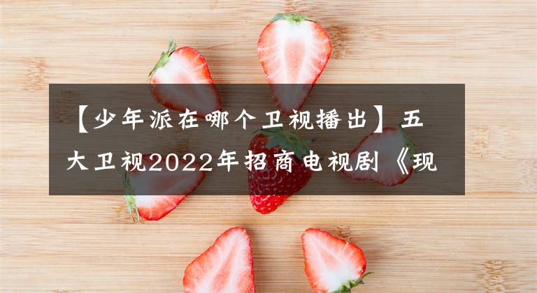 【少年派在哪個衛(wèi)視播出】五大衛(wèi)視2022年招商電視劇《現(xiàn)金率》預(yù)測