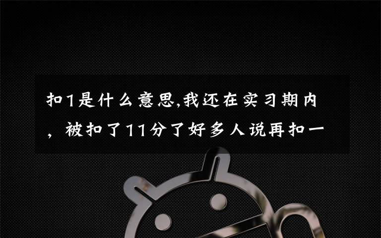 扣1是什么意思,我還在實習(xí)期內(nèi)，被扣了11分了好多人說再扣一分就被吊銷駕駛證，但這信息什么意思??？