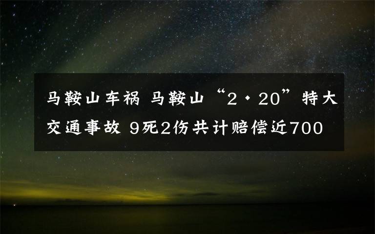 馬鞍山車禍 馬鞍山“2·20”特大交通事故 9死2傷共計賠償近700萬元