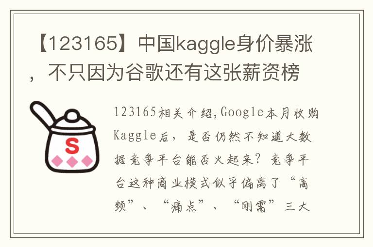 【123165】中國kaggle身價暴漲，不只因為谷歌還有這張薪資榜