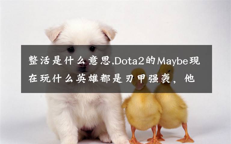 整活是什么意思,Dota2的Maybe現(xiàn)在玩什么英雄都是刃甲強(qiáng)襲，他這樣是不是在