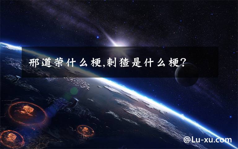 邢道榮什么梗,刺猹是什么梗？