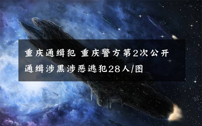 重慶通緝犯 重慶警方第2次公開通緝涉黑涉惡逃犯28人/圖