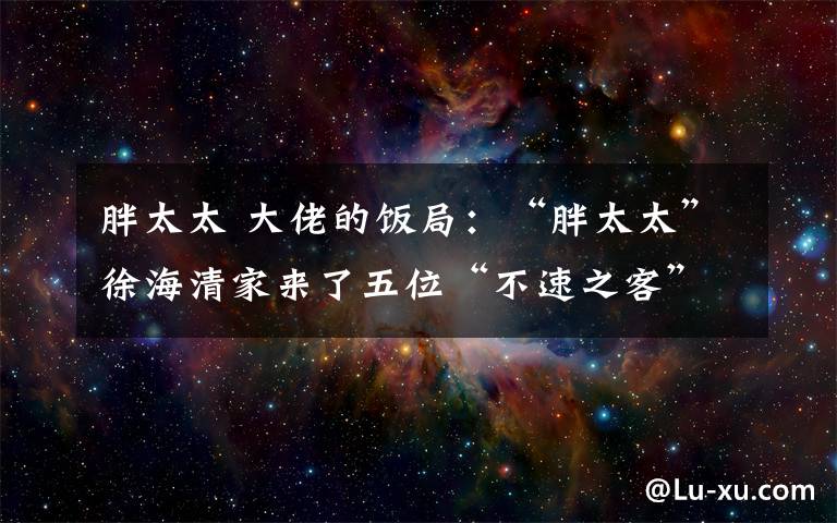 胖太太 大佬的飯局：“胖太太”徐海清家來(lái)了五位“不速之客”