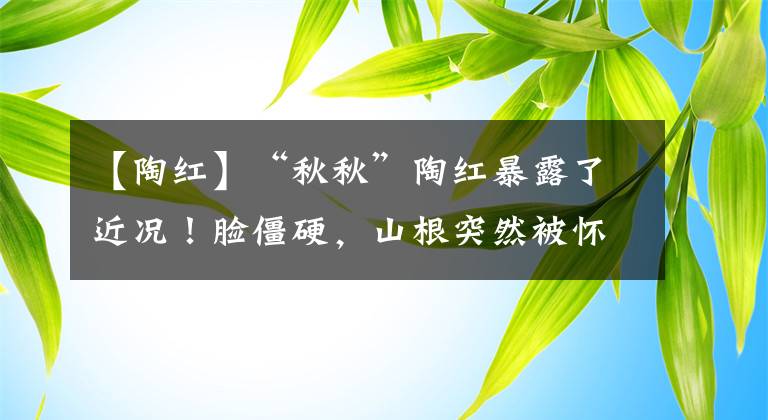 【陶紅】“秋秋”陶紅暴露了近況！臉僵硬，山根突然被懷疑整容，51歲不結(jié)婚仍然奢侈