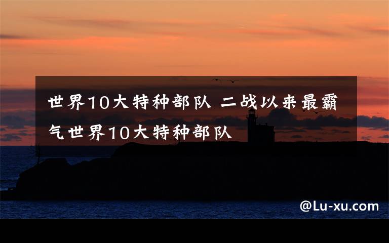 世界10大特種部隊 二戰(zhàn)以來最霸氣世界10大特種部隊