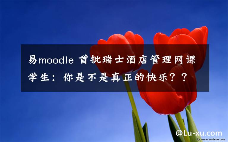 易moodle 首批瑞士酒店管理網(wǎng)課學(xué)生：你是不是真正的快樂？？？