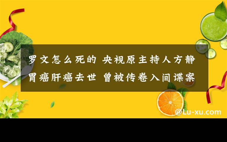 羅文怎么死的 央視原主持人方靜胃癌肝癌去世 曾被傳卷入間諜案