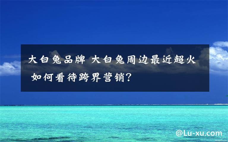 大白兔品牌 大白兔周邊最近超火 如何看待跨界營(yíng)銷(xiāo)？