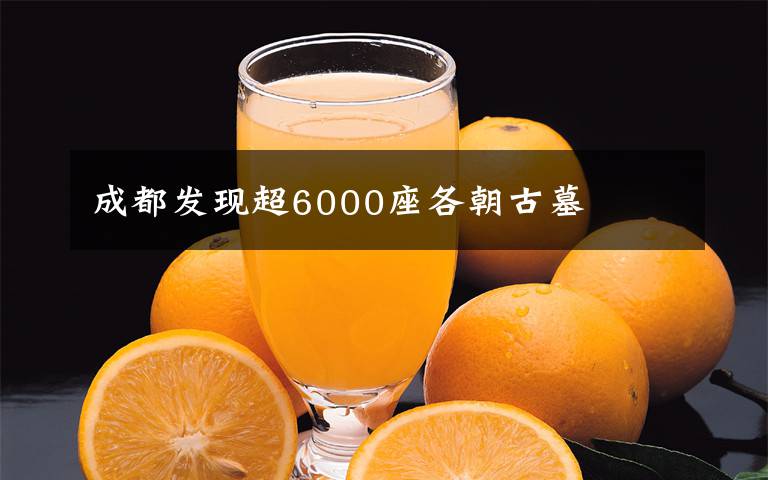 成都發(fā)現(xiàn)超6000座各朝古墓