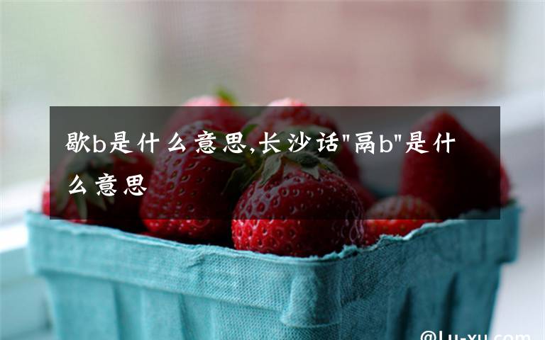 歇b是什么意思,長(zhǎng)沙話