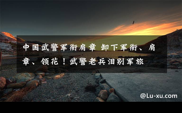 中國(guó)武警軍銜肩章 卸下軍銜、肩章、領(lǐng)花！武警老兵淚別軍旅