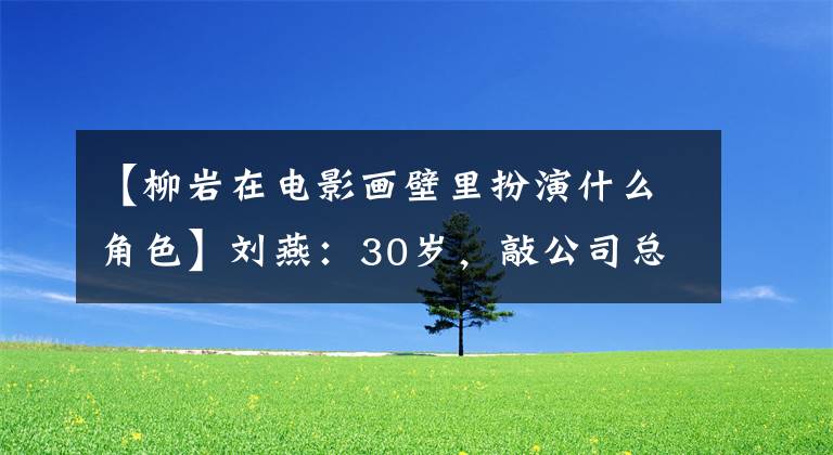 【柳巖在電影畫壁里扮演什么角色】劉燕：30歲，敲公司總經(jīng)理的門，翻得通紅。40歲，經(jīng)常在節(jié)目中相親