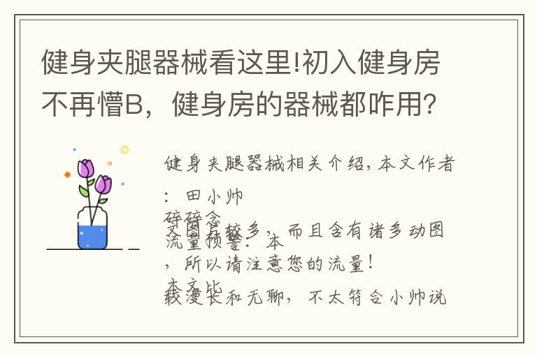 健身夾腿器械看這里!初入健身房不再懵B，健身房的器械都咋用？—固定器械篇