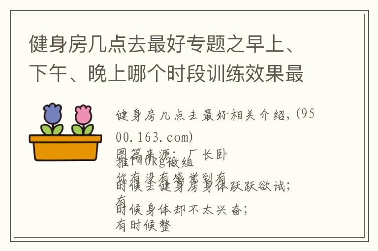 健身房幾點(diǎn)去最好專題之早上、下午、晚上哪個(gè)時(shí)段訓(xùn)練效果最好？ 最佳訓(xùn)練時(shí)間是幾點(diǎn)？