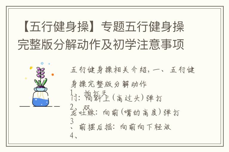 【五行健身操】專題五行健身操完整版分解動作及初學(xué)注意事項(xiàng)