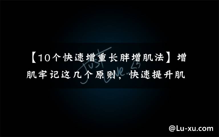 【10個快速增重長胖增肌法】增肌牢記這幾個原則，快速提升肌肉維度，3個月增重10KG