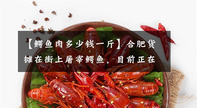 【鱷魚肉多少錢一斤】合肥貨攤在街上屠宰鱷魚，目前正在烤，據(jù)說老板人為養(yǎng)殖暹羅鱷魚。