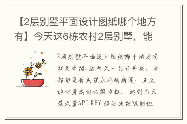 【2層別墅平面設(shè)計圖紙哪個地方有】今天這6棟農(nóng)村2層別墅，能不能搶占崔永元的風(fēng)頭？送不送圖看你了