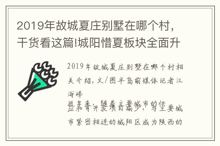 2019年故城夏莊別墅在哪個村，干貨看這篇!城陽惜夏板塊全面升級 別墅也講“個性化”