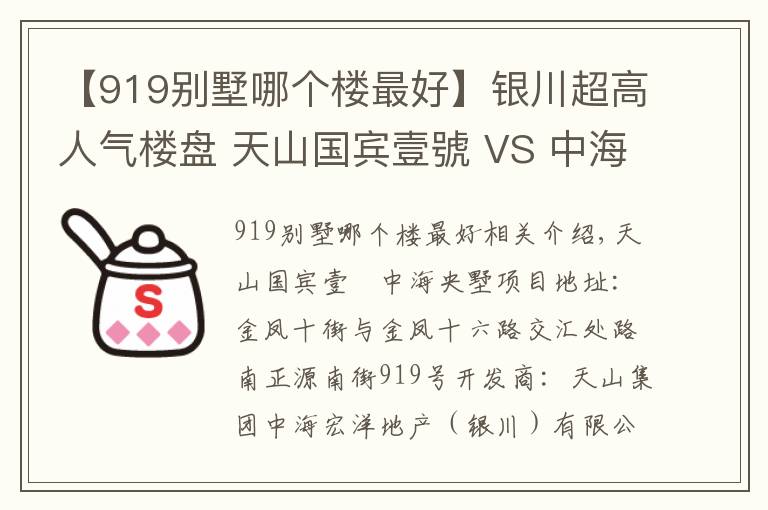 【919別墅哪個樓最好】銀川超高人氣樓盤 天山國賓壹號 VS 中海央墅