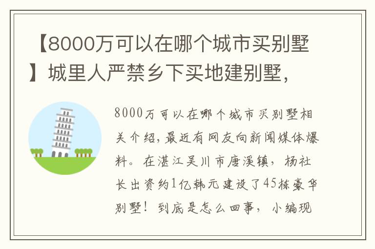 【8000萬可以在哪個城市買別墅】城里人嚴禁鄉(xiāng)下買地建別墅，廣東卻有老板花8000萬建45棟別墅