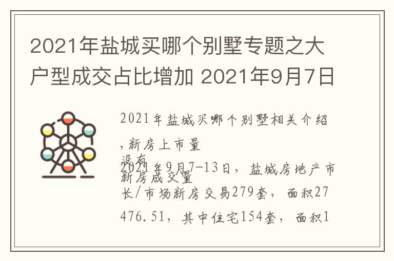 2021年鹽城買哪個別墅專題之大戶型成交占比增加 2021年9月7日-13日鹽城樓市成交行情