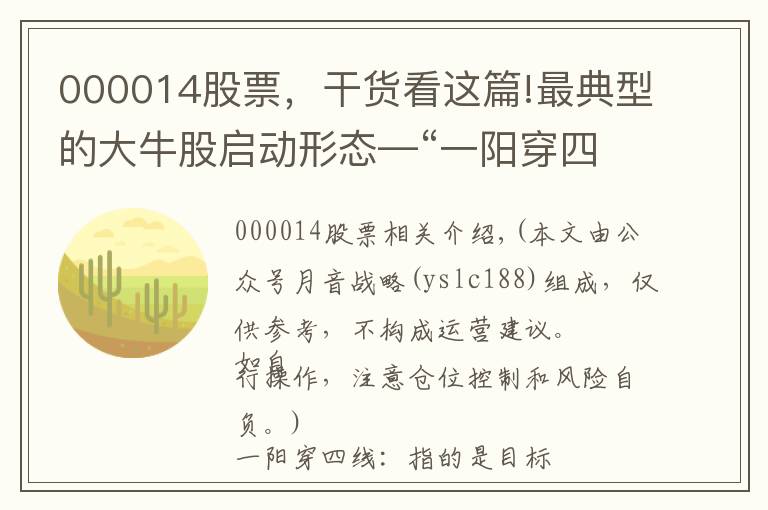 000014股票，干貨看這篇!最典型的大牛股啟動形態(tài)—“一陽穿四線+MACD金叉”，持股一旦遇到，不要被洗飛了，后市行情即將拉升！