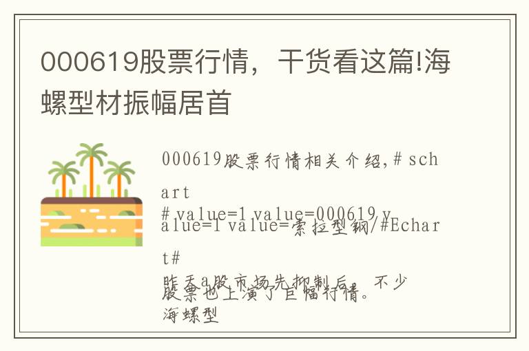 000619股票行情，干貨看這篇!海螺型材振幅居首